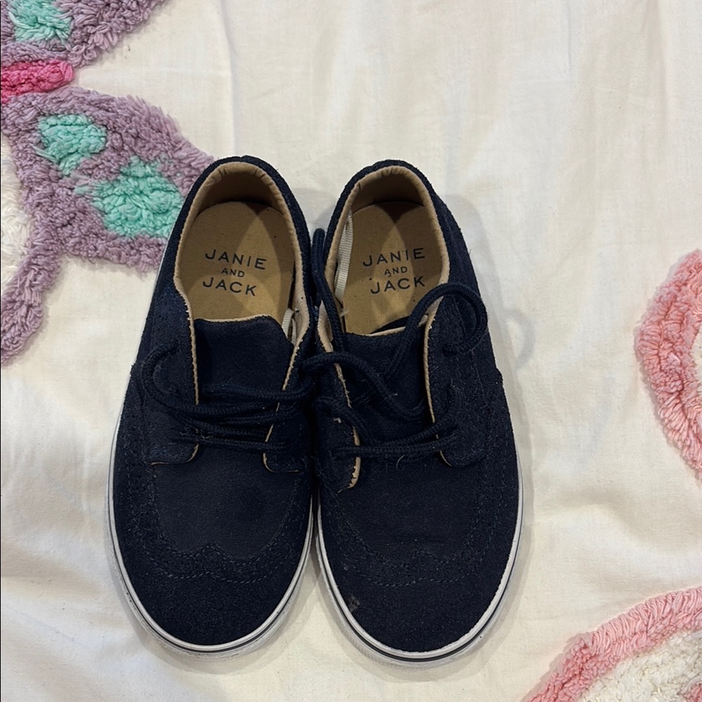 Janie and Jack Black Lace-Up Shoes